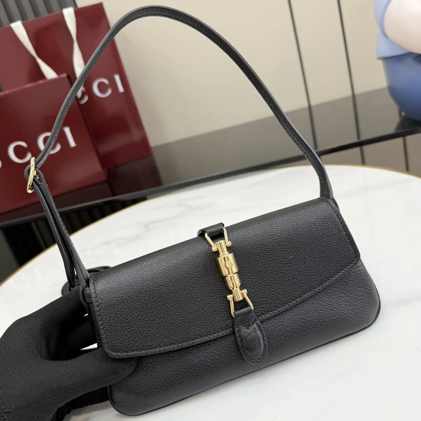 Gucci Black Jackie Quilted Leather Shoulder Bag product photo from LabelPicks