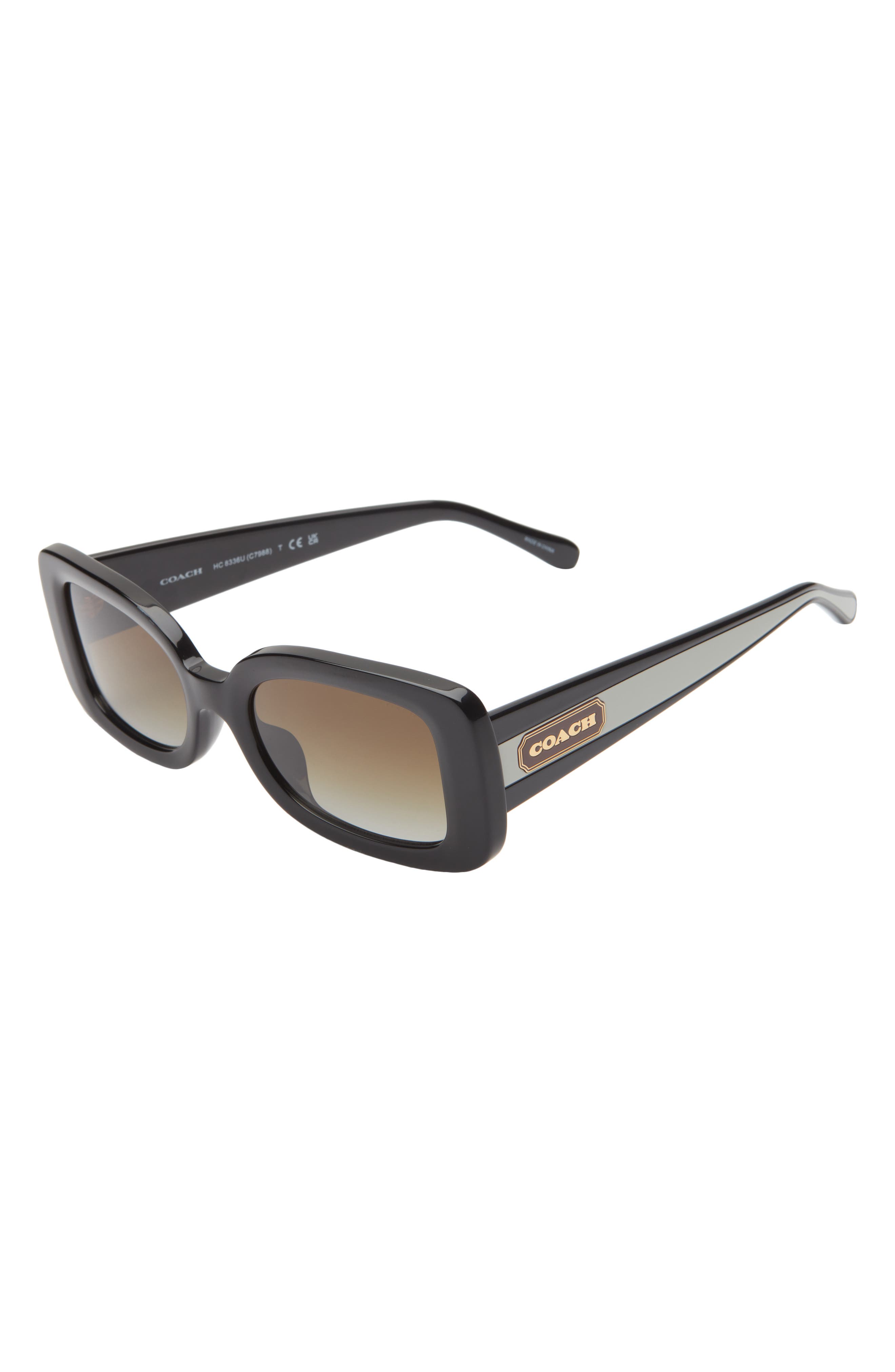 COACH 51mm Rectangle Sunglasses