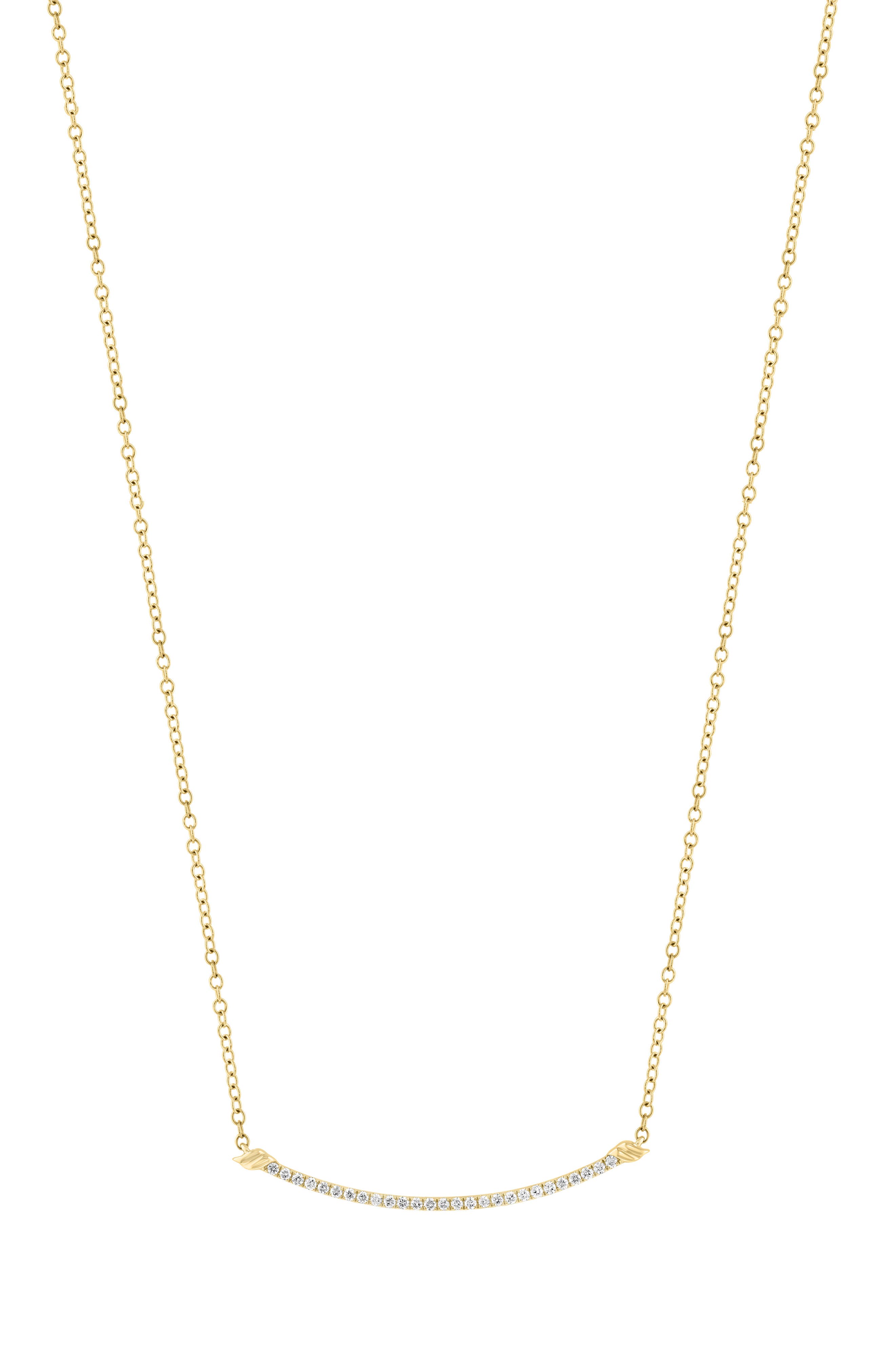 EFFY 14K Gold Plated Sterling Silver Lab Grown Diamond Bar Pendant Necklace
