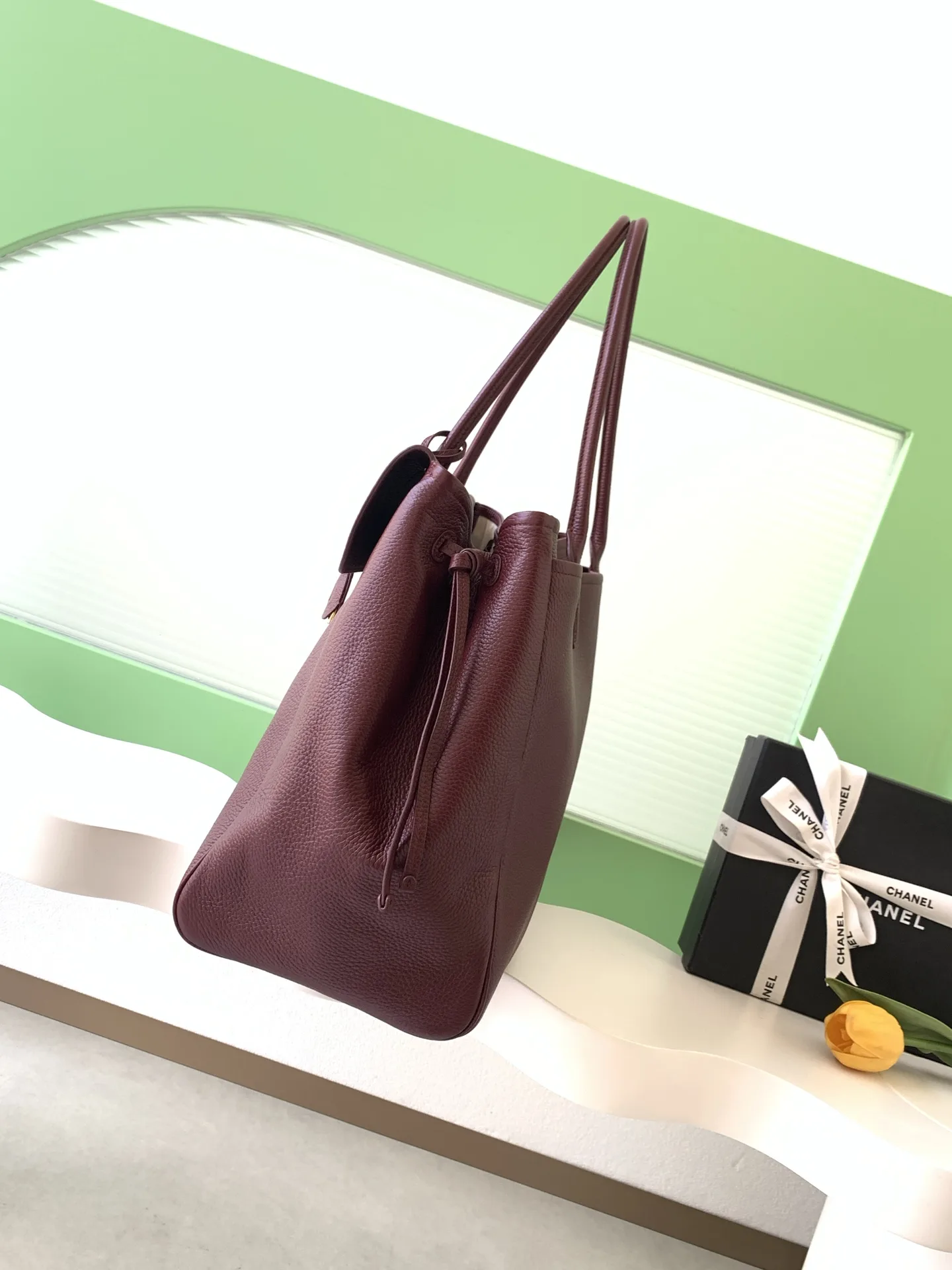 Chanel Gold Grained Leather Tote Bag product photo from LabelPicks