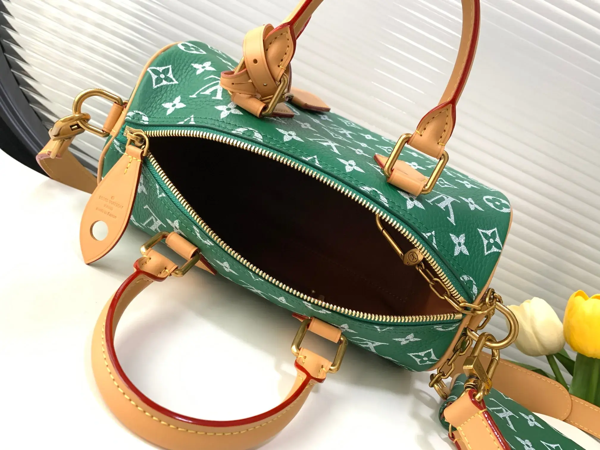 Louis Vuitton Green Speedy Lambskin Top Handle Bag product photo from LabelPicks