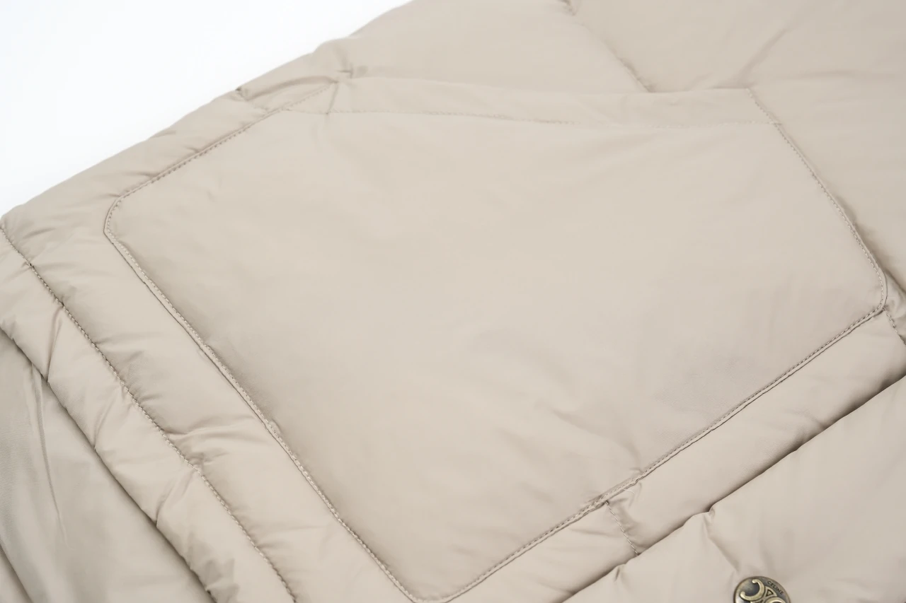CELINE Beige Quilted Triomphe Stand-Collar Vest product photo from LabelPicks