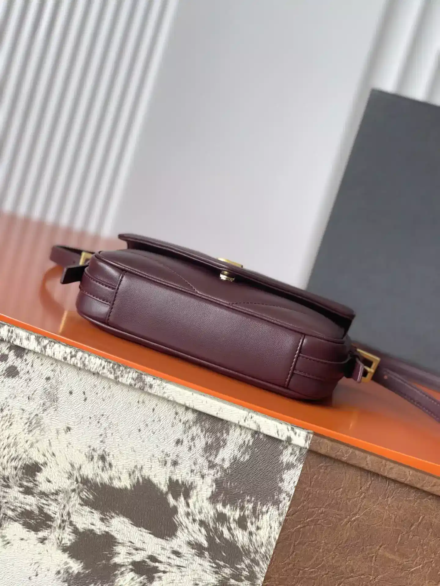 Saint Laurent Burgundy Loulou Quilted Leather Crossbody Bag product photo from LabelPicks