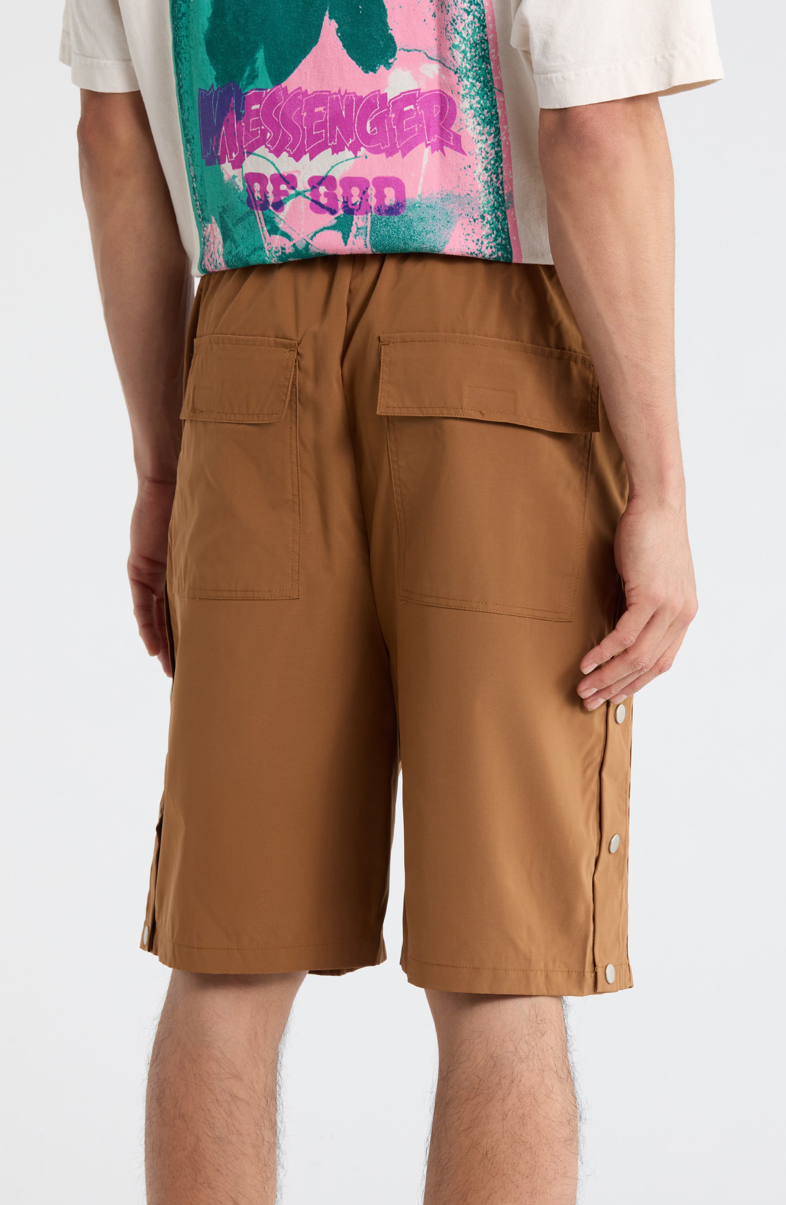 mnml Side Snap Nylon Shorts