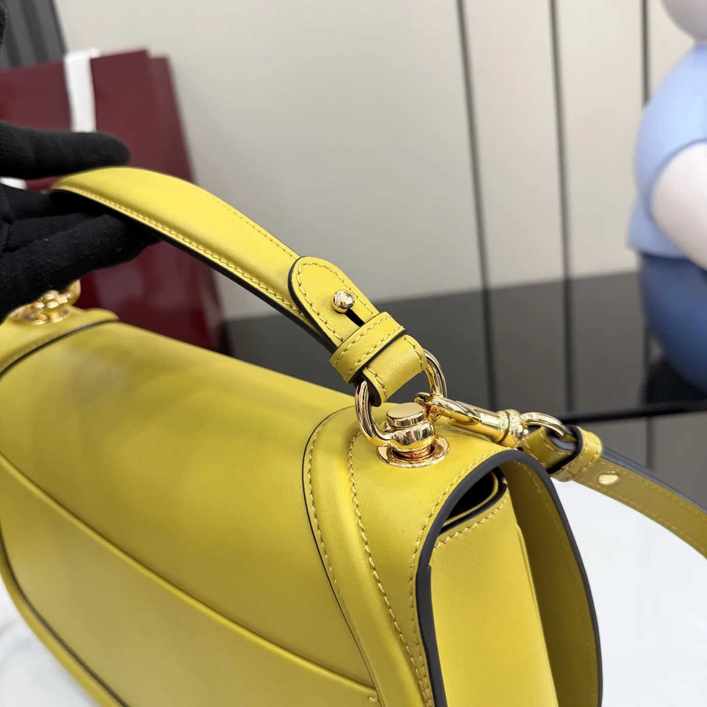 Gucci Yellow GG Supreme Canvas Crossbody Bag product photo from LabelPicks