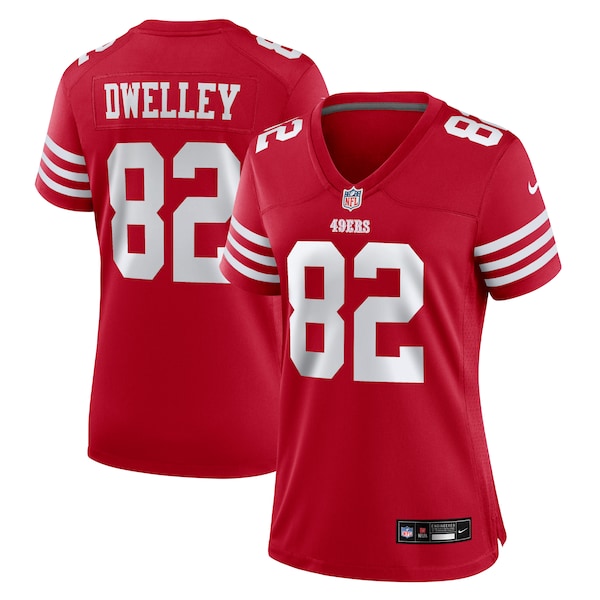 Ross Dwelley San Francisco 49ers Nike Women's Team Game Jersey -  Scarlet
