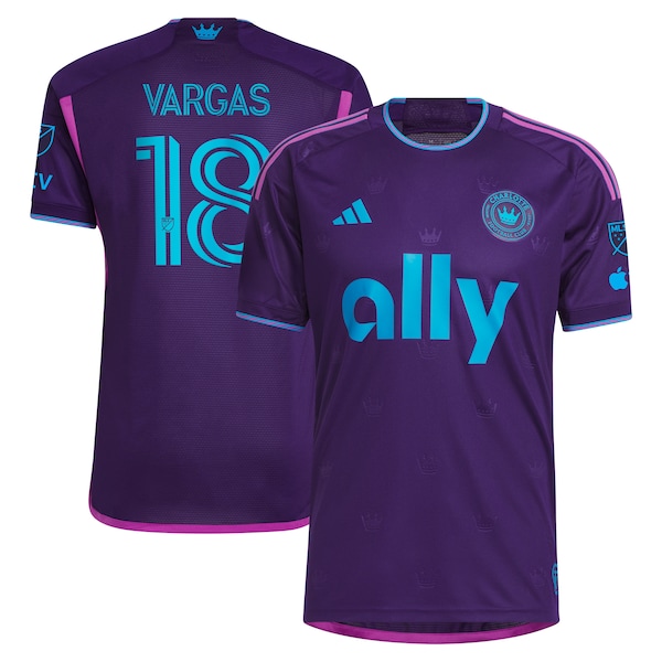 Kerwin Vargas Charlotte FC adidas 2023 Crown Jewel Kit Authentic Player Jersey - Purple