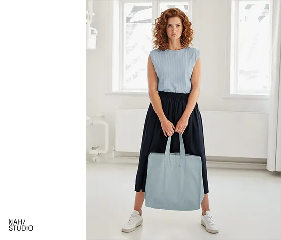 NAH/STUDIO Shopper | Bio-Baumwolle, Stormy Grey