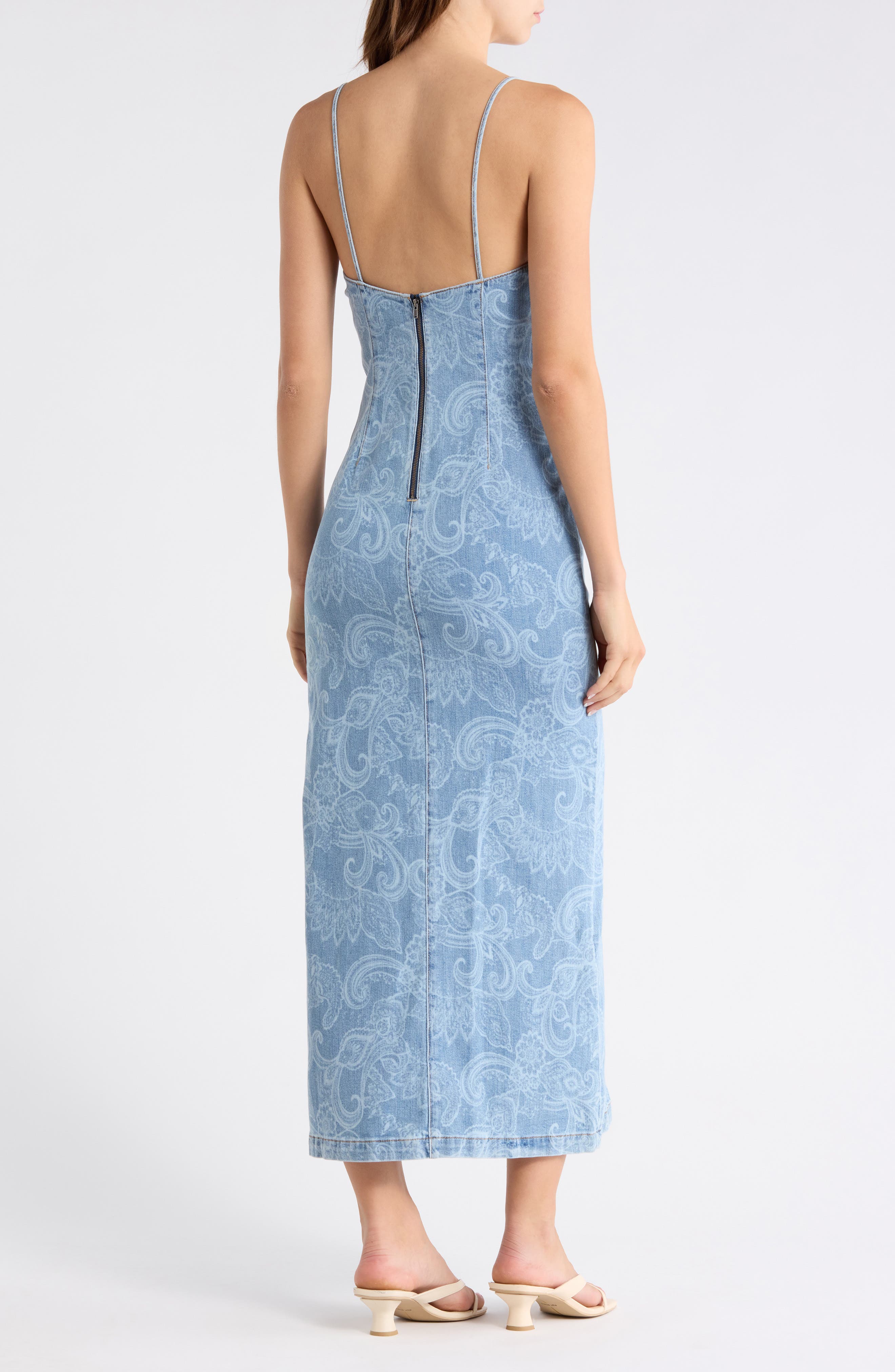 Alice + Olivia Juliette Denim Slipdress
