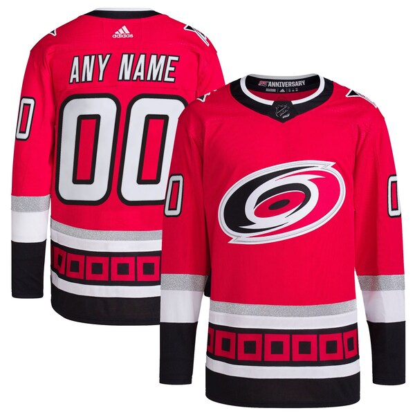 Carolina Hurricanes adidas   25th Anniversary Primegreen Authentic Custom Jersey - Red