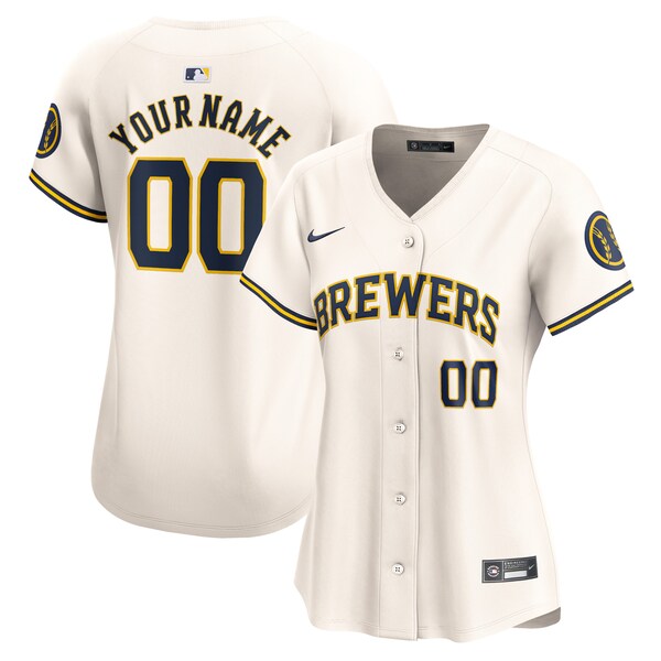 Milwaukee Brewers Nike Women's Home Limited Custom Jersey - Cream