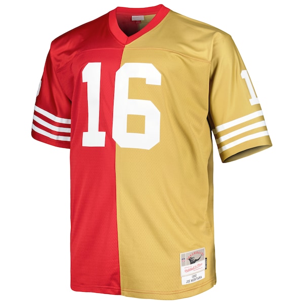 Joe Montana San Francisco 49ers Big & Tall Split Legacy Retired Player Replica Jersey - Scarlet/Gold