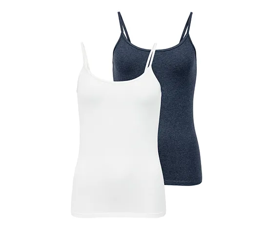 2 Hemdchen, weiß und blau
