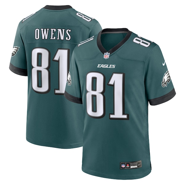 Terrell Owens Philadelphia Eagles Nike Team Retired Game Jersey - Midnight Green