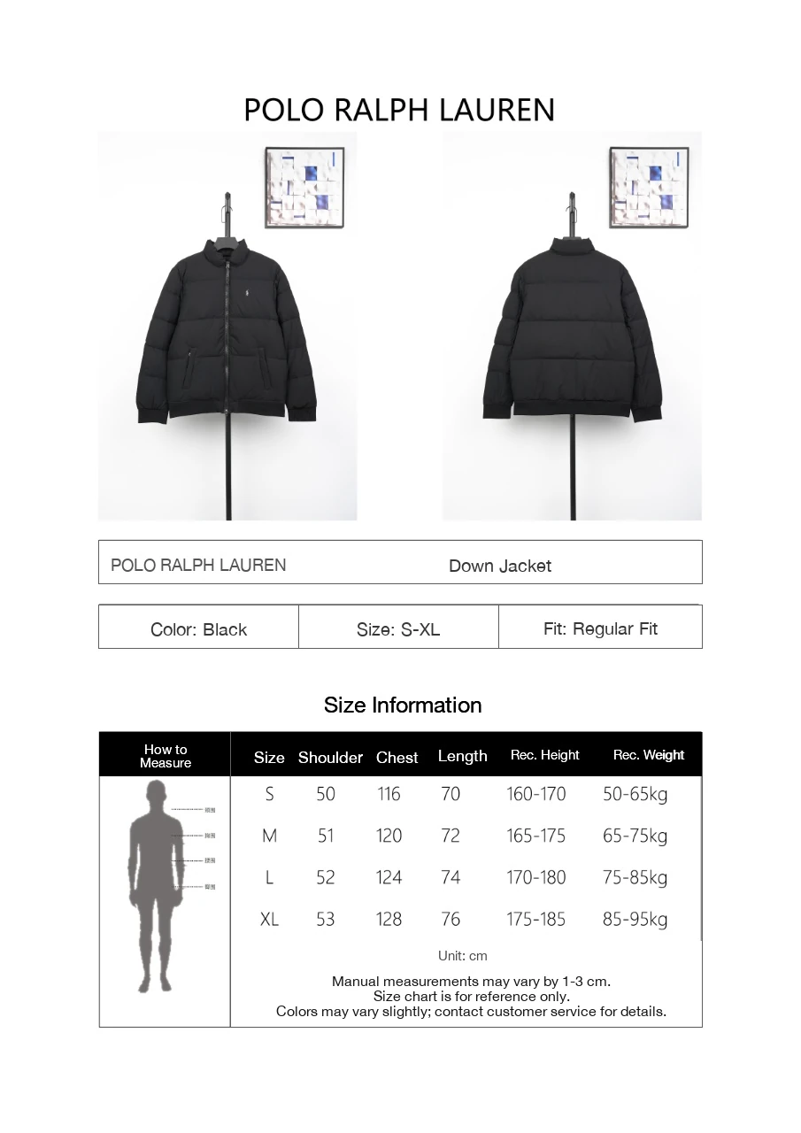 Ralph Lauren Black Pony Embroidered Jacket Style Down Coat product photo from LabelPicks