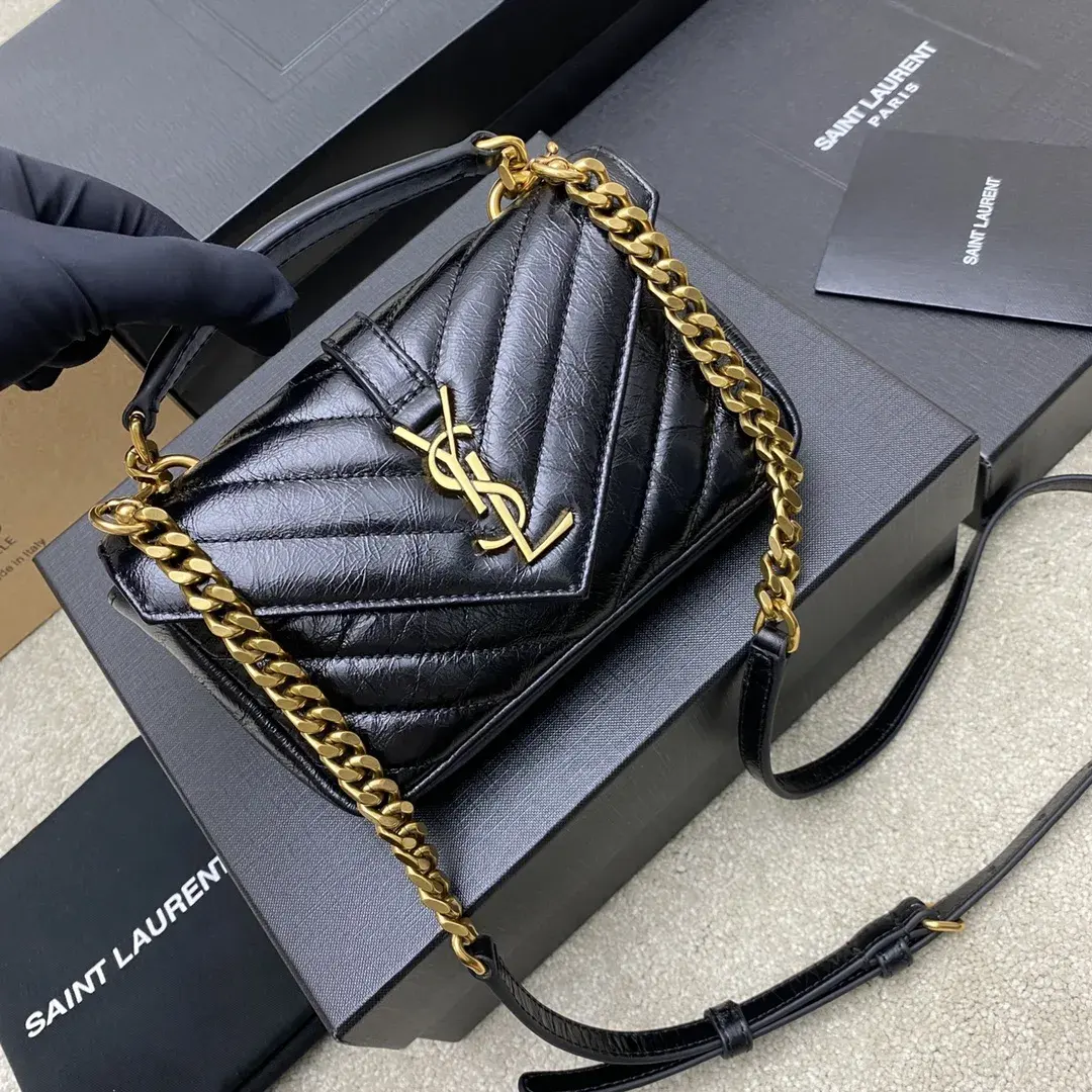 Saint Laurent Black College Shoulder Bag product photo from LabelPicks