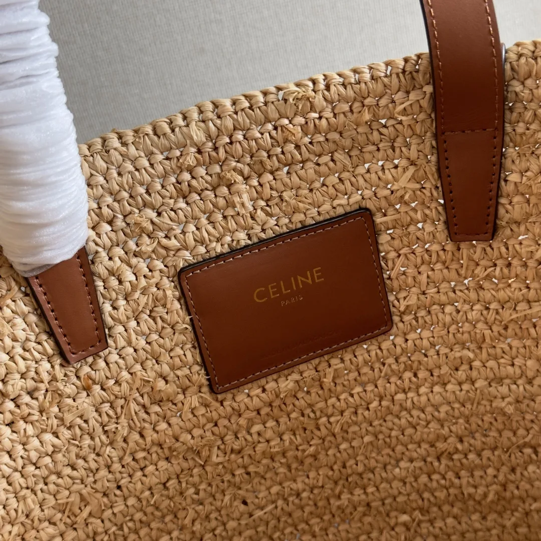 Celine Straw Woven Triomphe Tote Bag product photo from LabelPicks