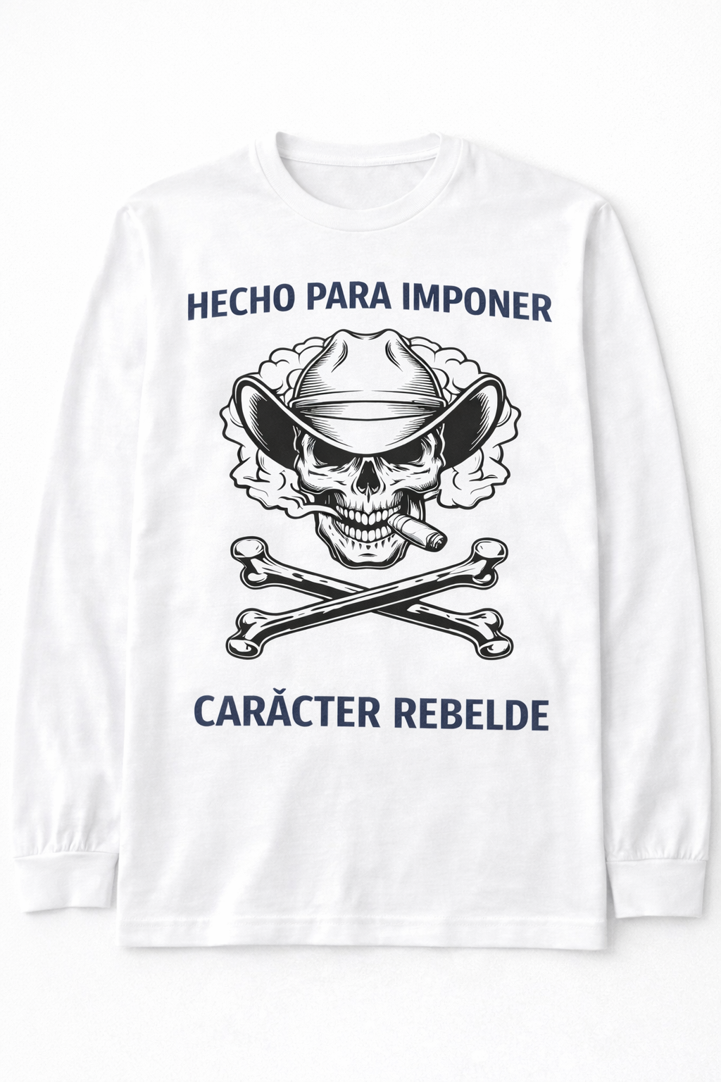 Remera Calavera Cowboy con Cigarro | Estilo Rebelde Unisex