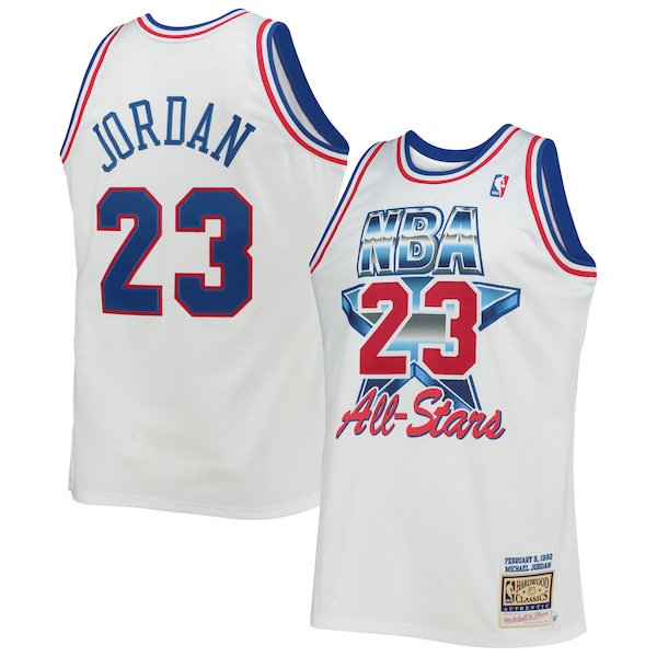Men's Eastern Conference Michael Jordan White Hardwood Classics 1992 NBA All-Star Game Authentic Jersey