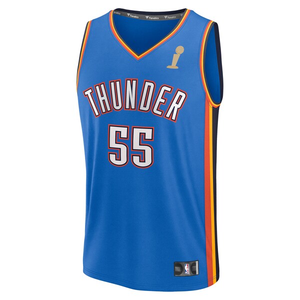 Isaiah Hartenstein Oklahoma City Thunder  2025 NBA Finals Champions Fast Break Replica Player Jersey - Blue - Icon Edition