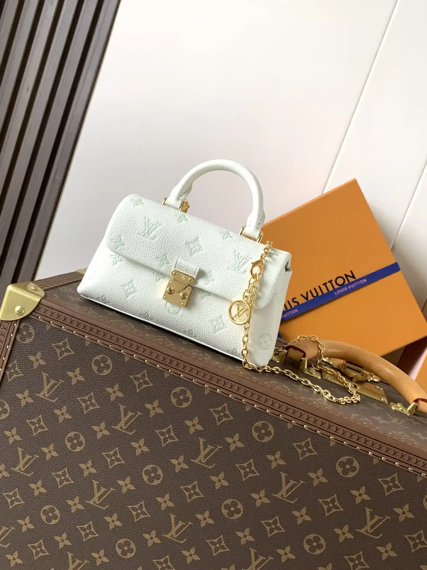 Louis Vuitton Blue Madeleine Grained Leather Top Handle Bag product photo from LabelPicks