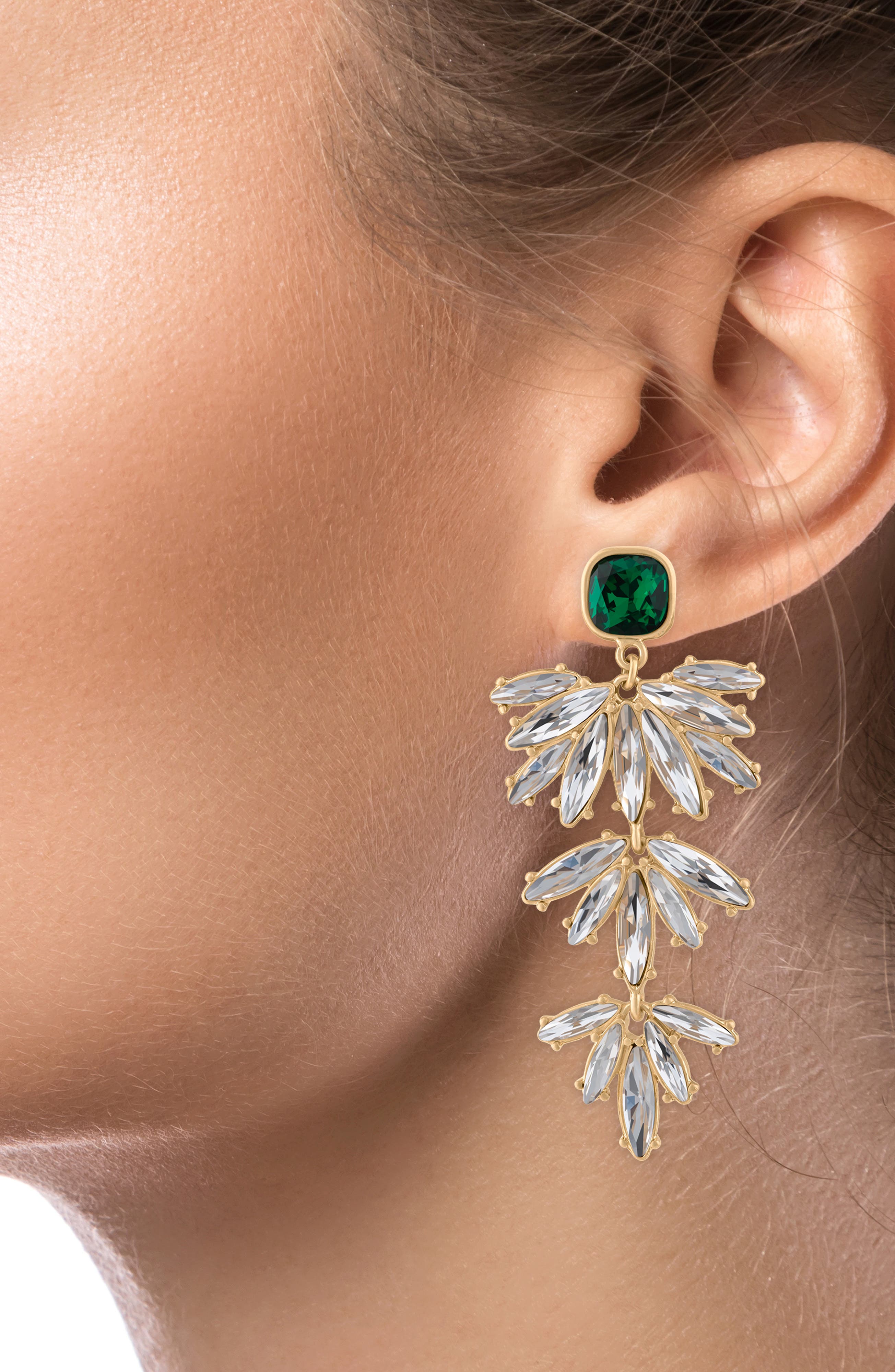 JARDIN Crystal Tiered Drop Earrings (Nordstrom Exclusive)