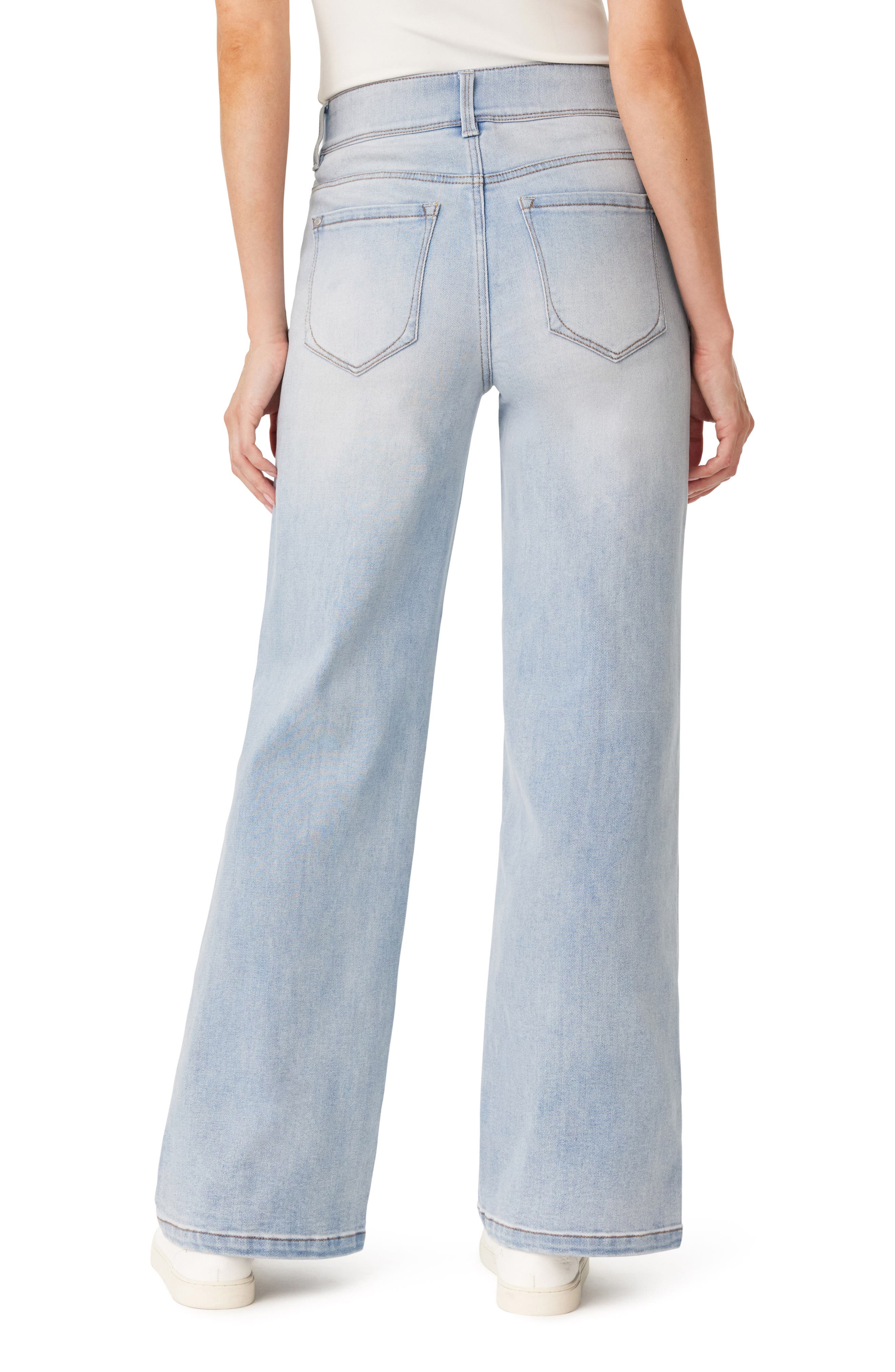 CURVE APPEAL Desk to Dinner 32-Inch High Rise Wide Leg Jeans