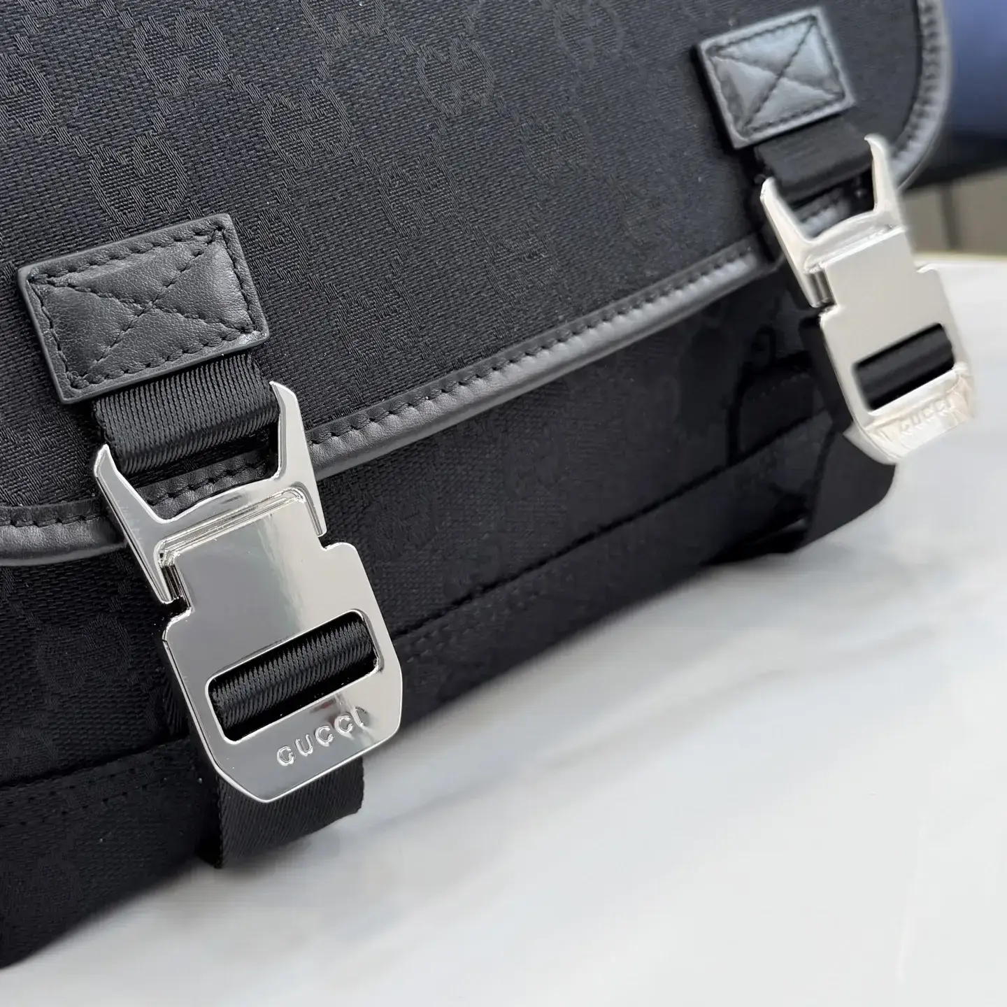 Gucci Black Canvas and Leather Crossbody Bag product photo from LabelPicks