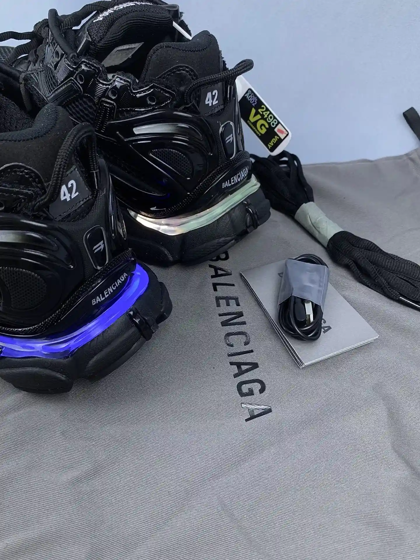 Balenciaga Runner LED Sneaker in Black product photo from LabelPicks