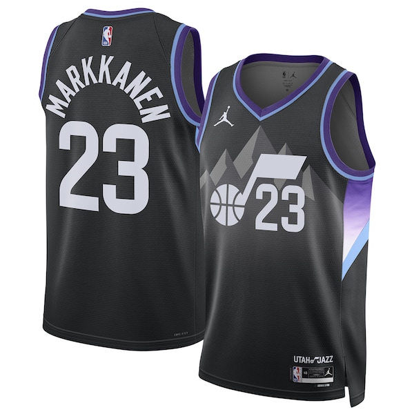 Lauri Markkanen Utah Jazz Jordan Brand Unisex 2024/25 Swingman Jersey - Statement Edition - Black