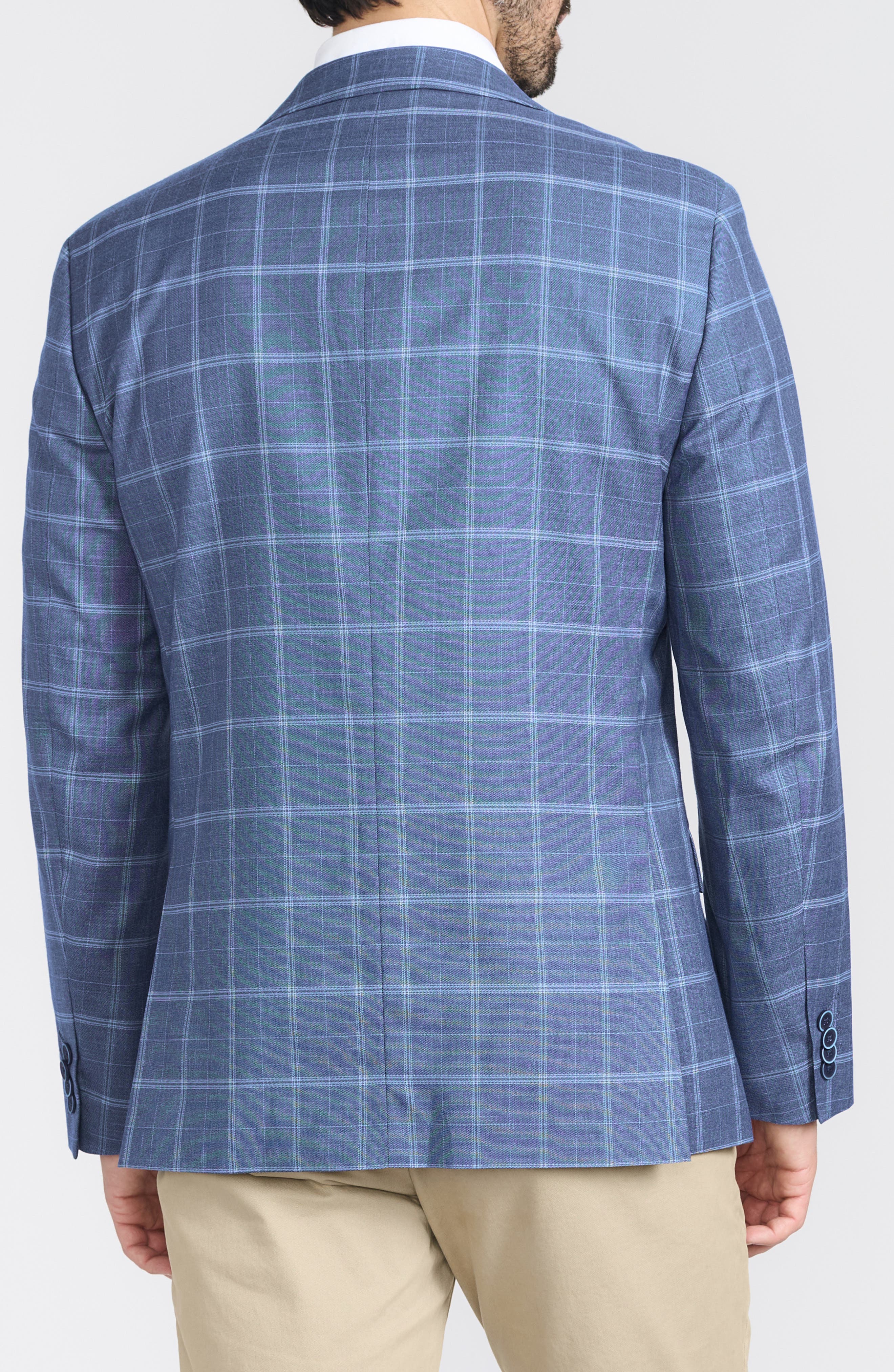 SAVILE ROW CO Mayfair Plaid Notch Lapel Blazer