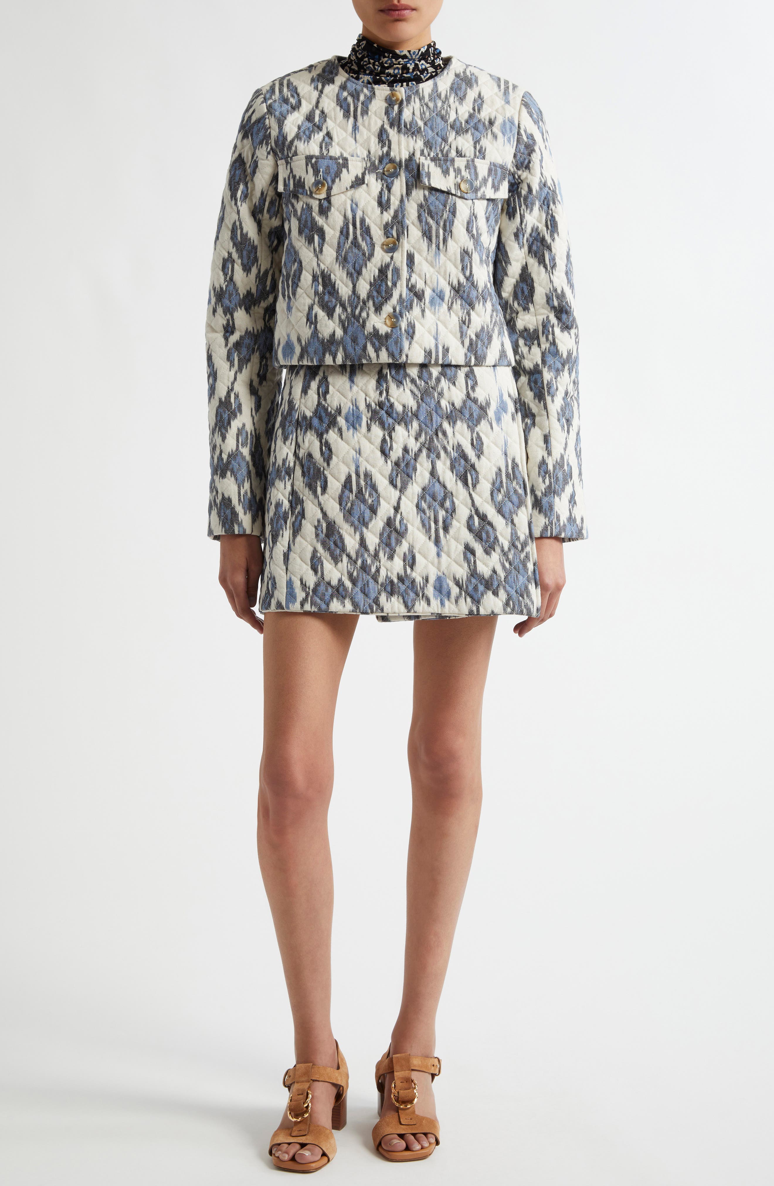 Ulla Johnson Zina Quilted Wrap Miniskirt