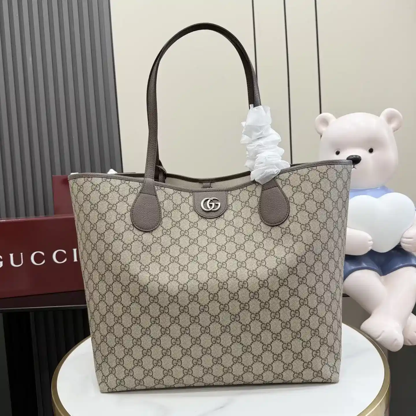 Gucci Brown Monogram Canvas Tote Bag product photo from LabelPicks