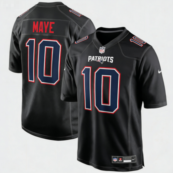 Jayden Maye New England Patriots Nike Fashion Game Jersey - Black