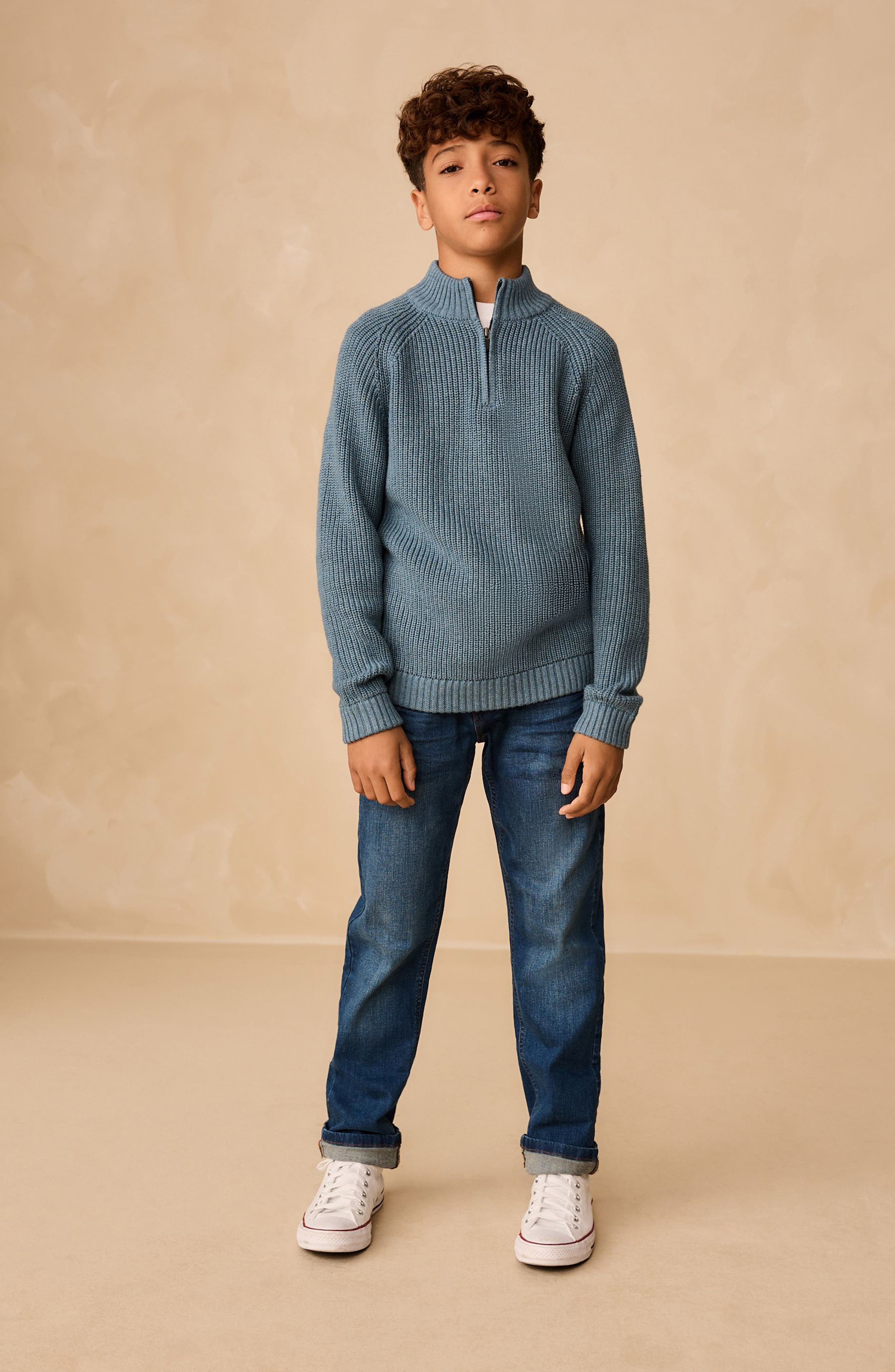 NEXT Kids' Quarter Zip Sweater