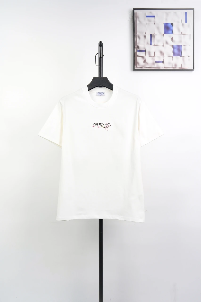 Off-White White Pink Cherry Blossom Arrow T-Shirt product photo from LabelPicks