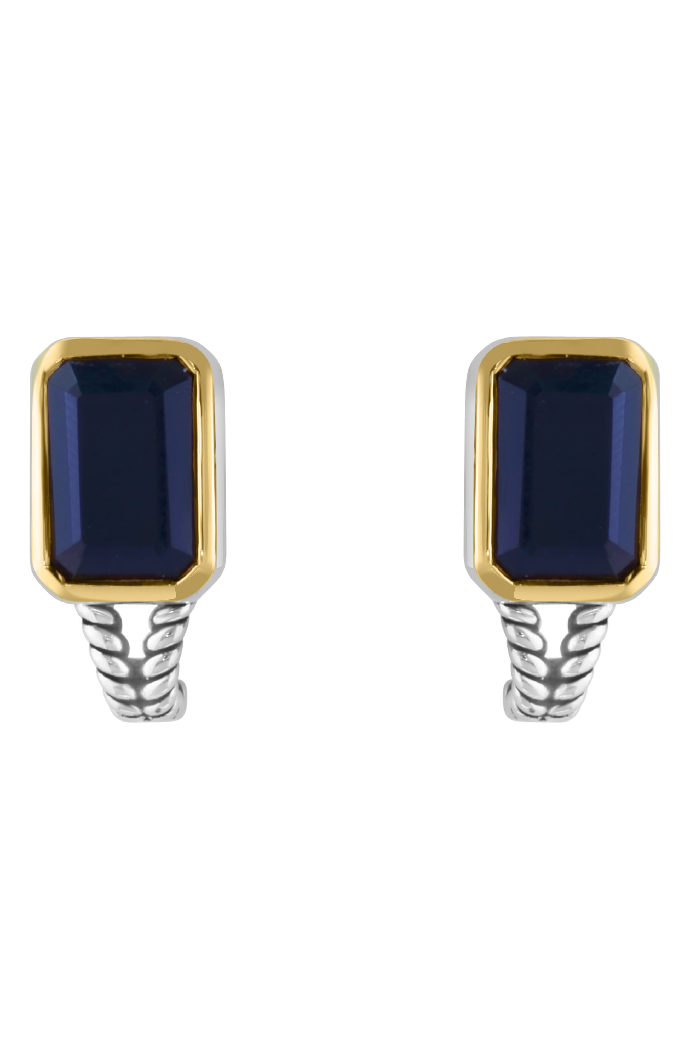 EFFY Two-Tone Onyx Stud Earrings