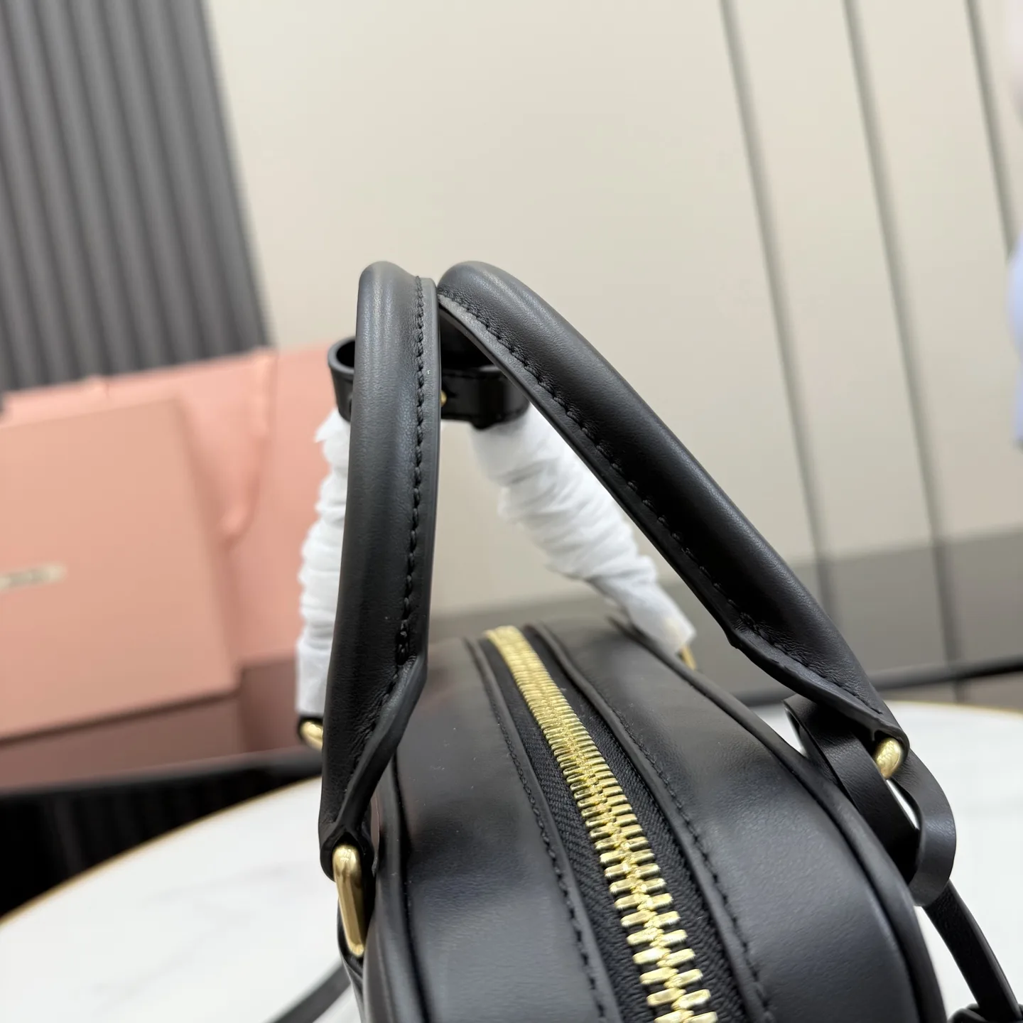 Miu Miu Matelasse Black Calfskin Top Handle Bag product photo from LabelPicks