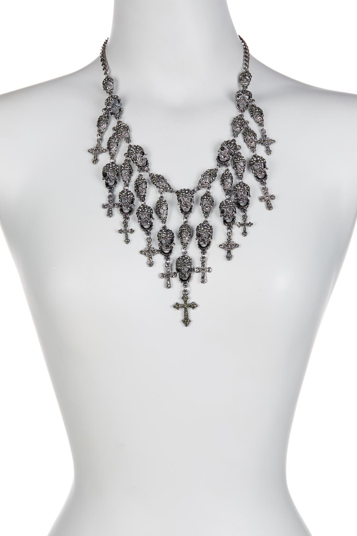 EYE CANDY LOS ANGELES Skully Fringe Necklace