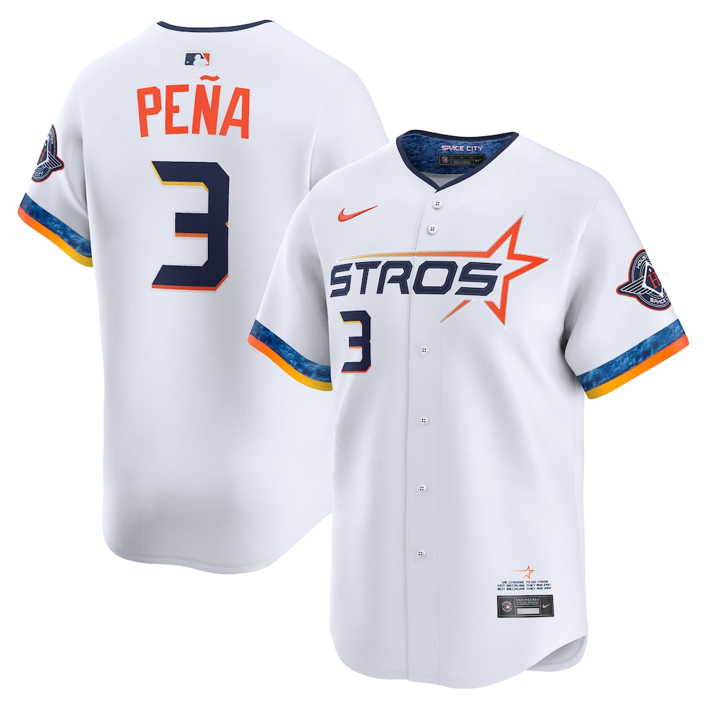 Jeremy Peña Houston Astros Nike 2025 City Connect Limited Player Jersey - White