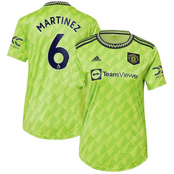 Lisandro Martínez Manchester United adidas Women's 2022/23 Third Replica Player Jersey - Neon Green