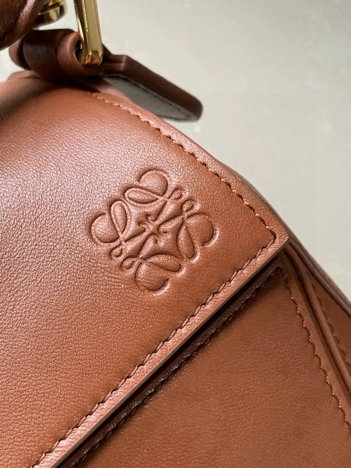 Loewe Brown Puzzle Lambskin Top Handle Bag product photo from LabelPicks