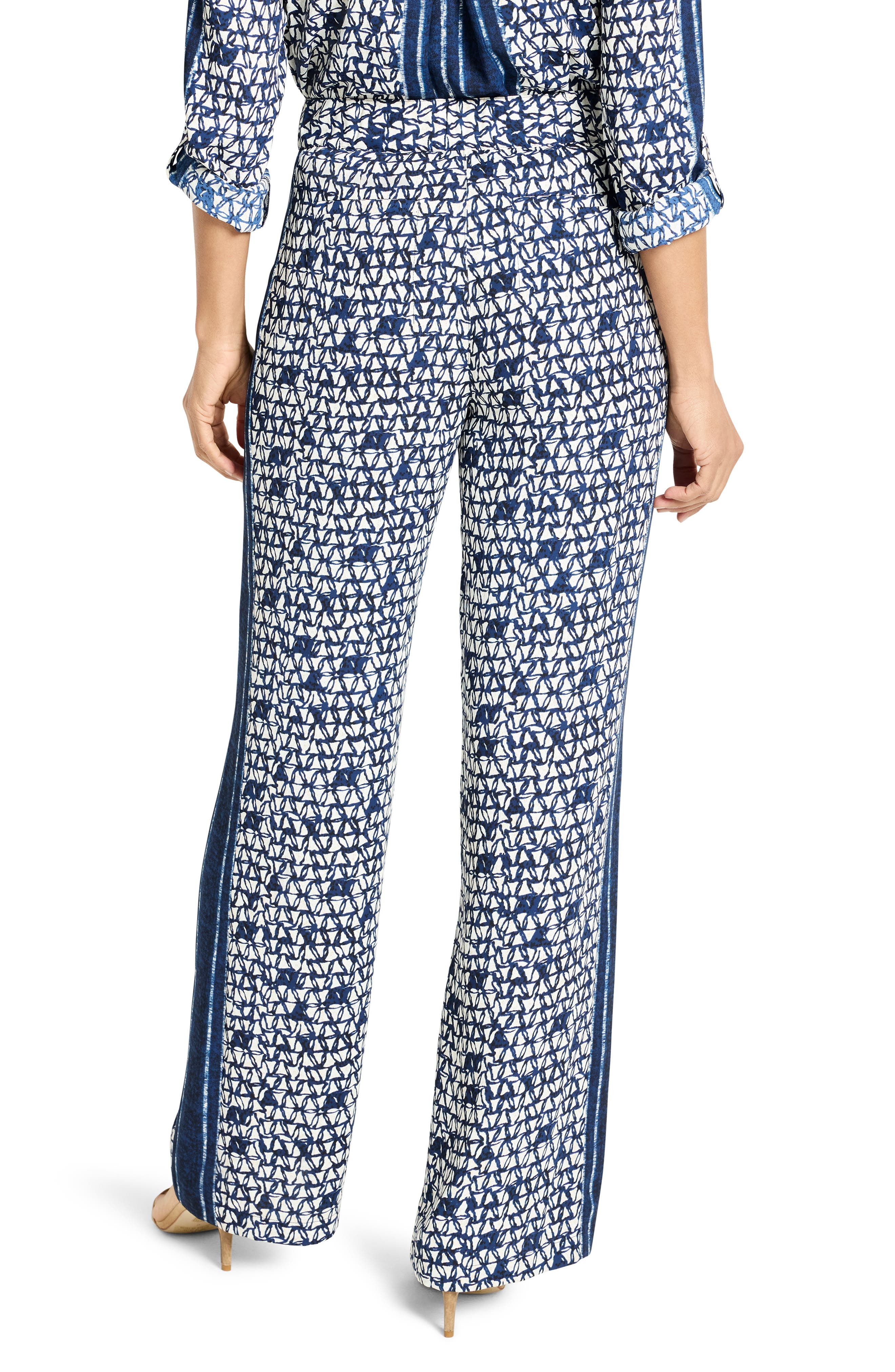 NIC+ZOE Etched Angles Wide Leg Pants
