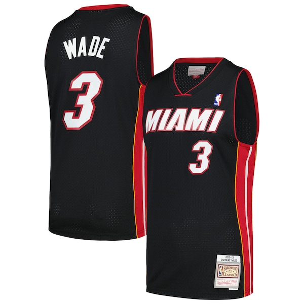 Dwyane Wade Miami Heat  2012/13 Hardwood Classics Swingman Jersey - Black