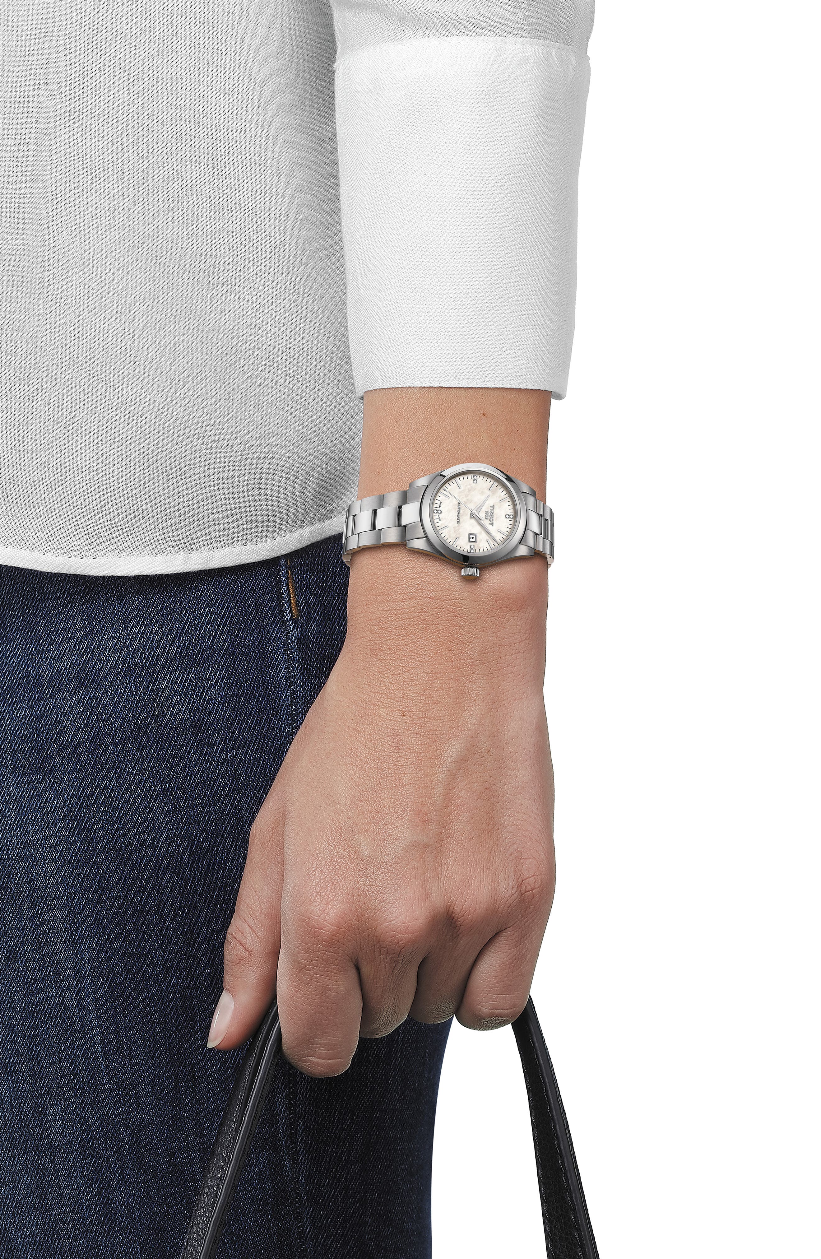Tissot T-My Automatic Bracelet Watch & Leather Strap Gift Set, 29.3mm