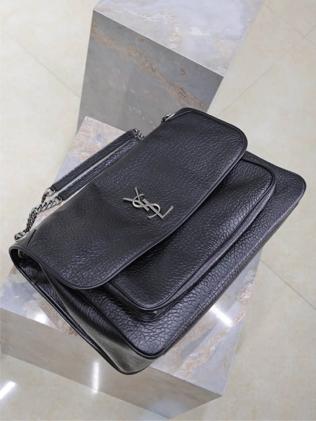 Saint Laurent Niki Black Lambskin Shoulder Bag product photo from LabelPicks