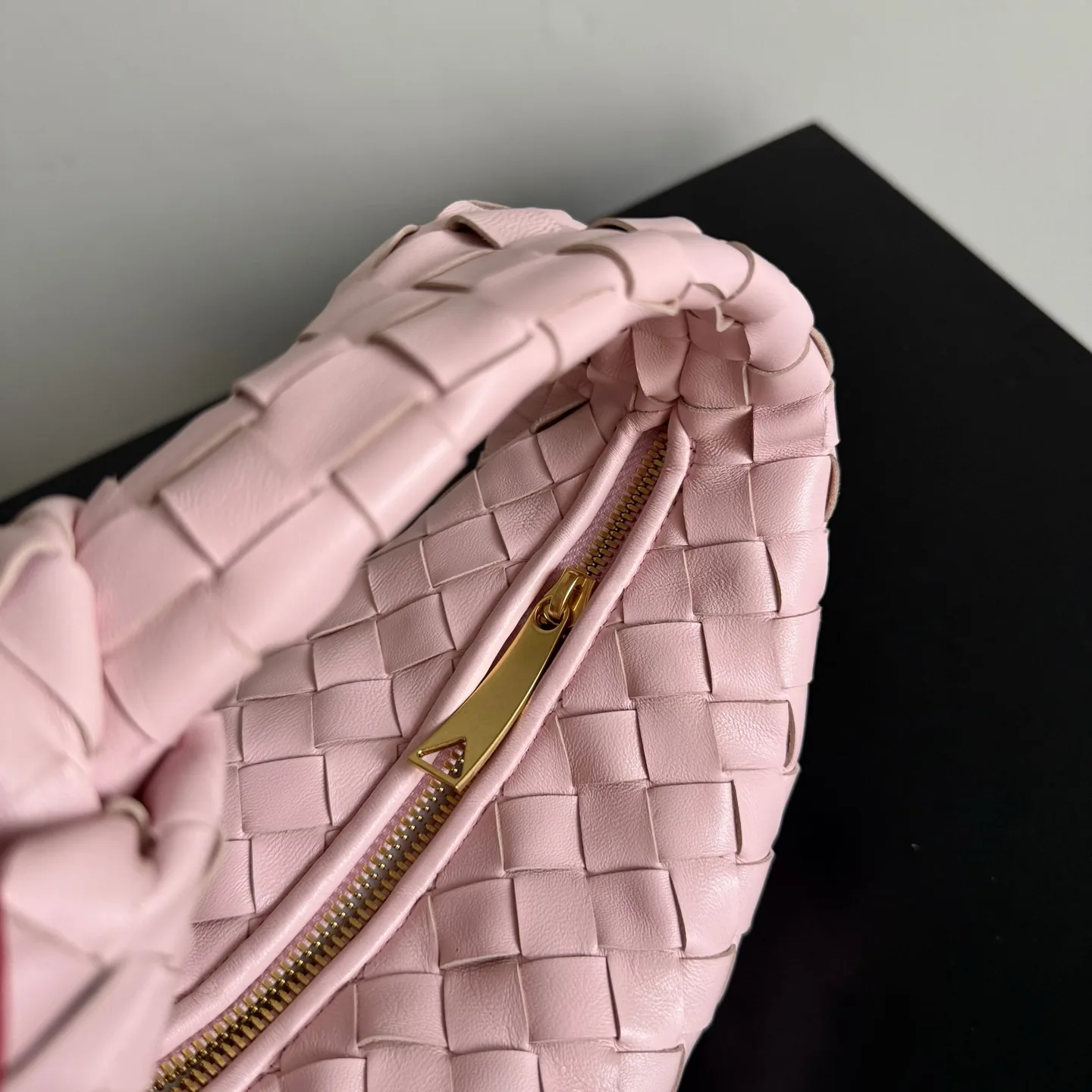 Bottega Veneta Jodie Pink Intrecciato Woven Leather Hobo Bag product photo from LabelPicks