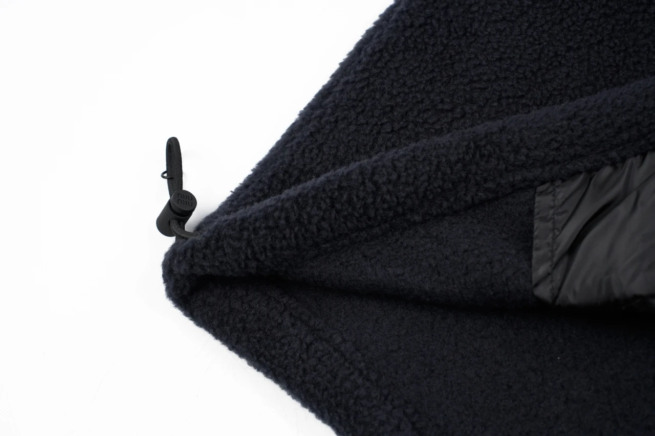 Miu Miu Black Fleece Hooded Zip Jacket product photo from LabelPicks