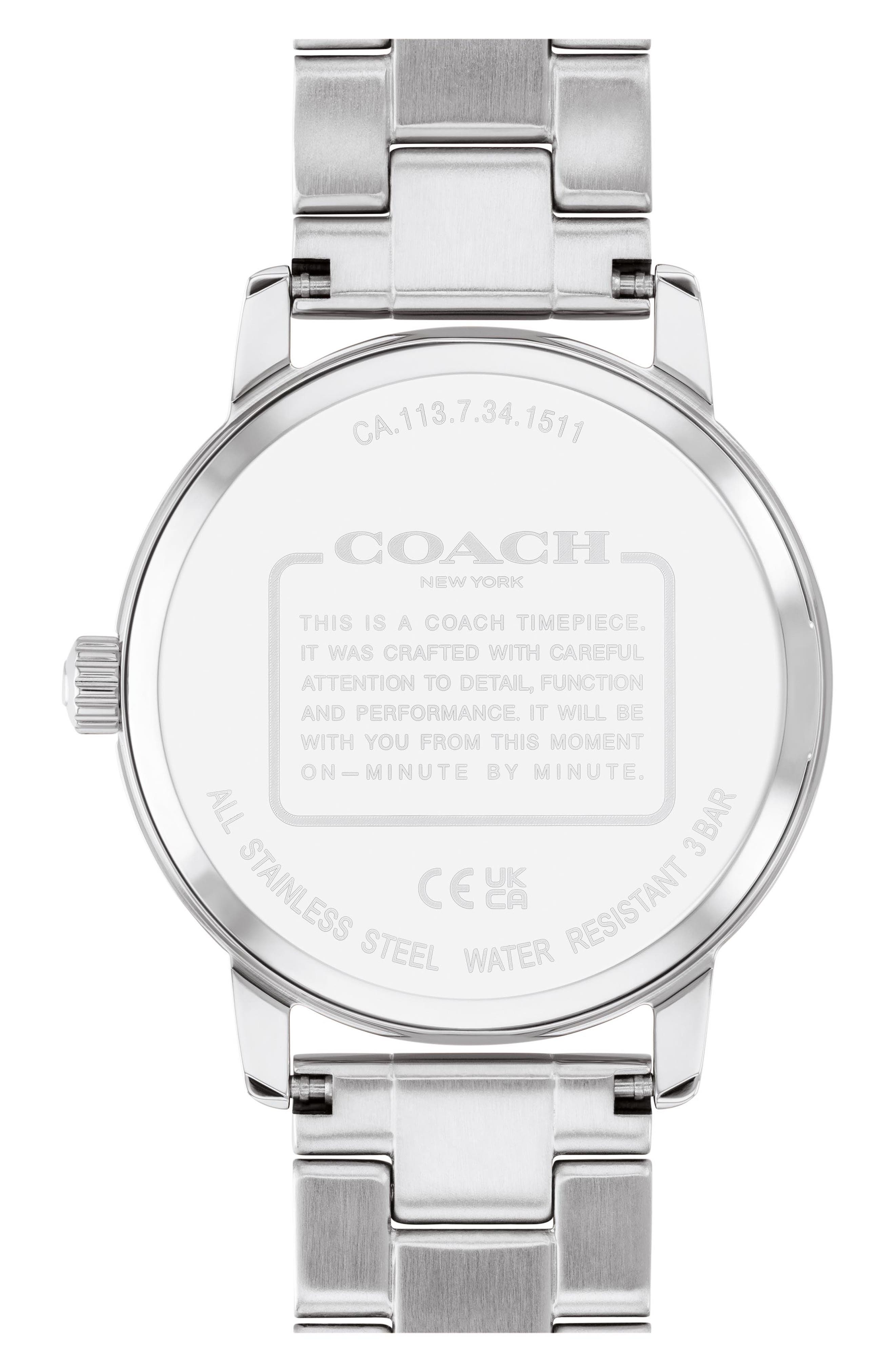 COACH Grand Quartz Bracelet Watch, 36mm