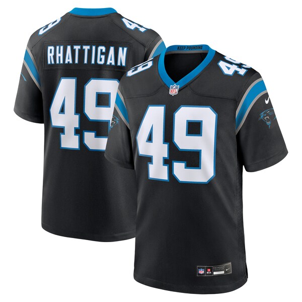 Jon Rhattigan Carolina Panthers Nike  Game Jersey -  Black